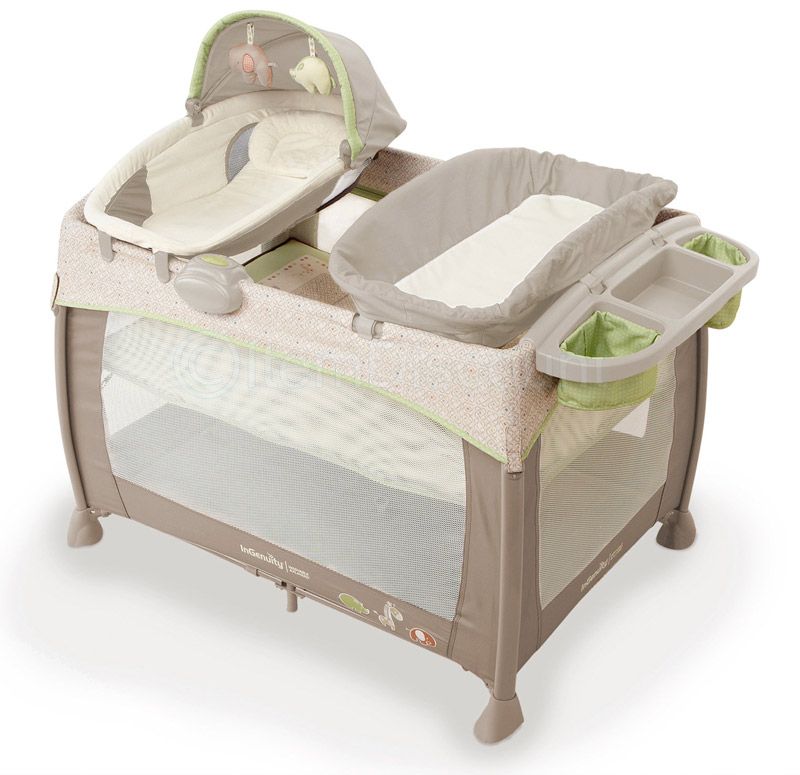 Ingenuity Washable Play Yard Playpen Baby Crib Diaper Changing