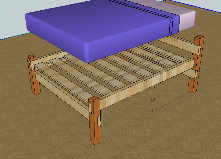 simple wood bed frame diy  download wood plans