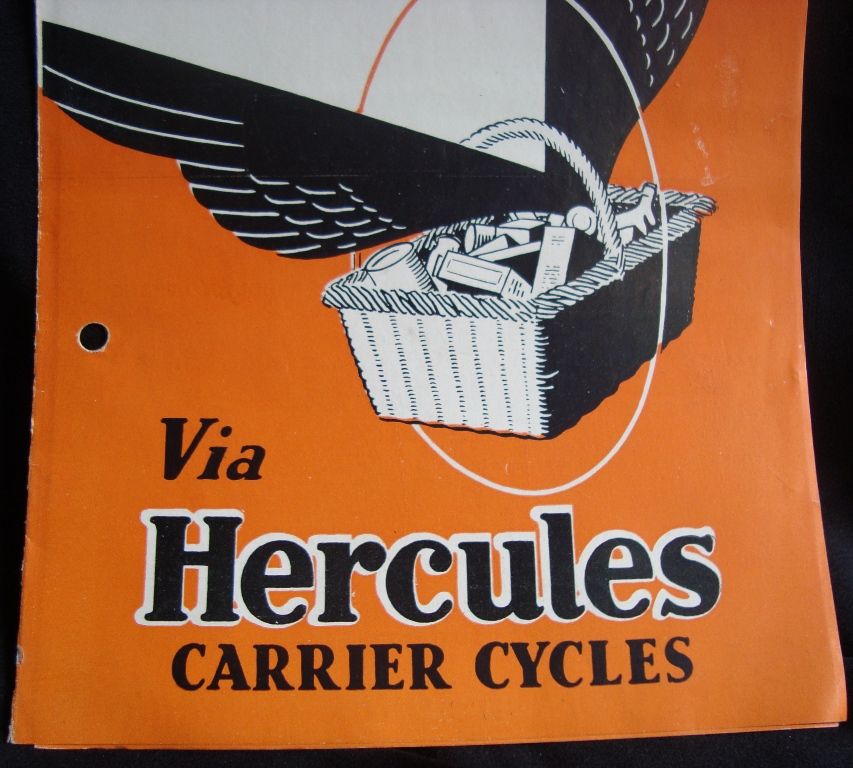 3 Old Vintage HERCULES Cycles Advertisement Magazines & Broachers from