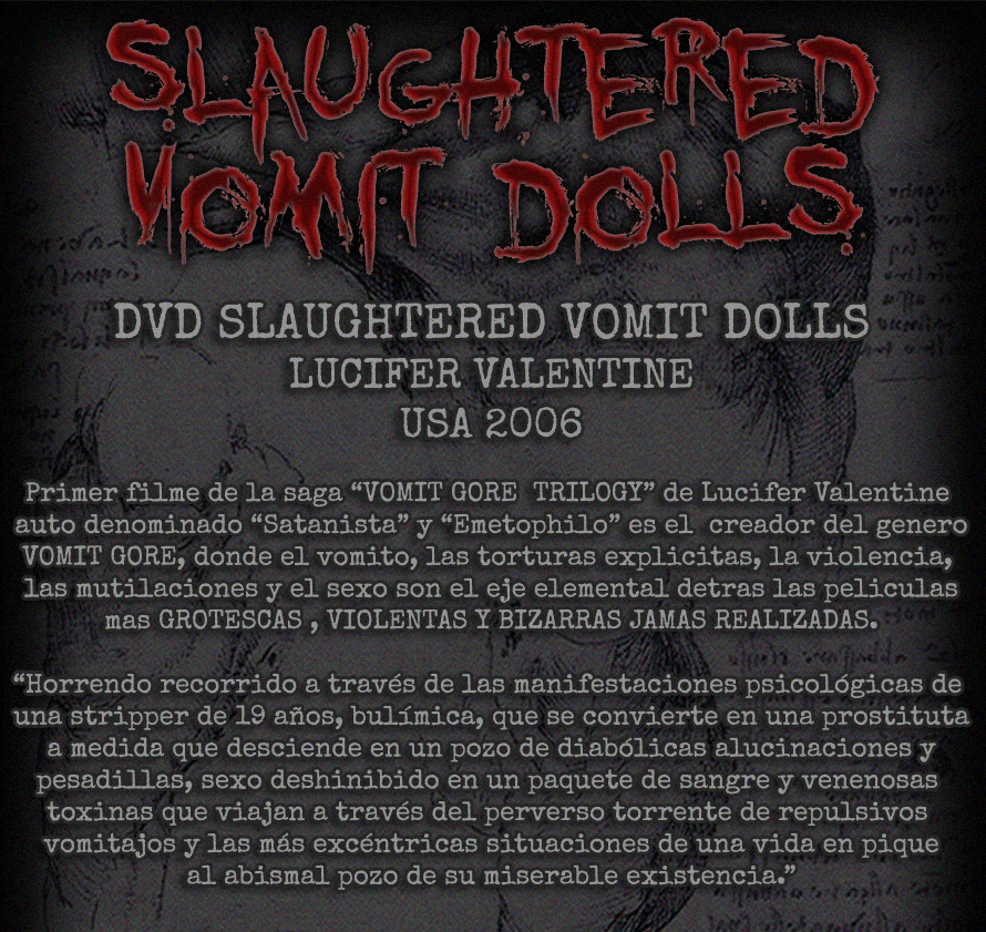 Dvd Slaughtered Vomit Dolls Vomit Gore Terror Horror 639.00 en Mercado Libre