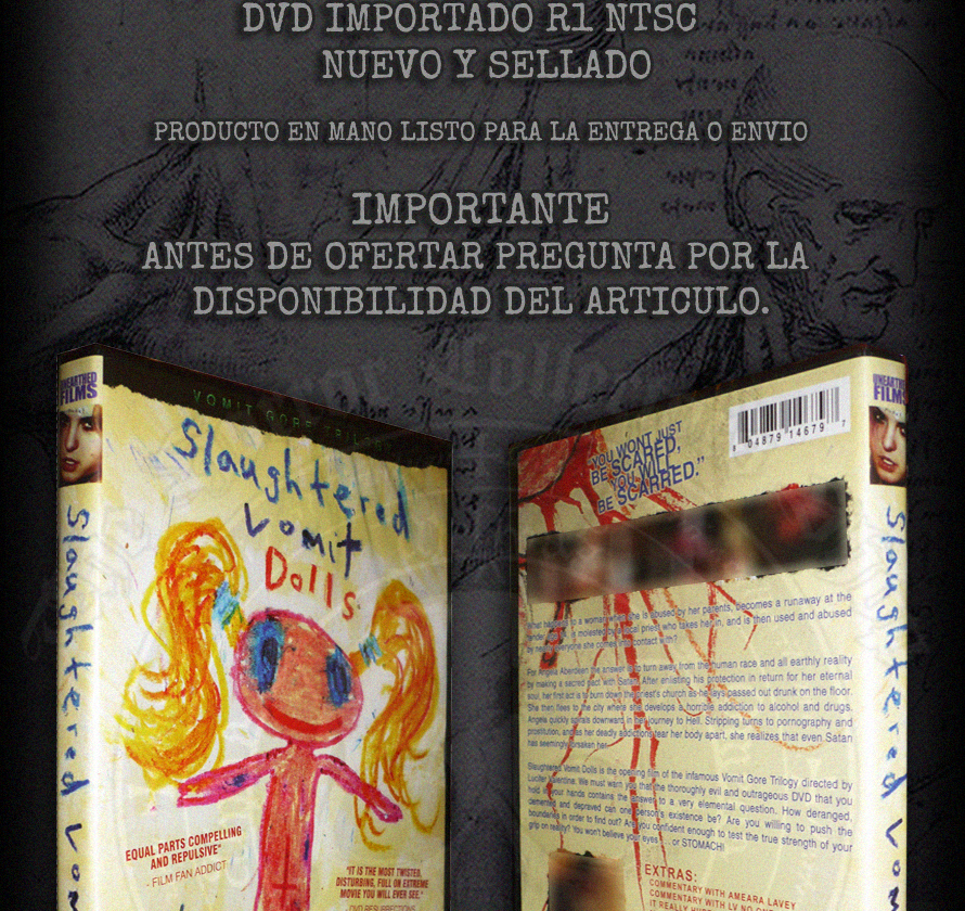 Dvd Slaughtered Vomit Dolls Vomit Gore Terror Horror 639.00 en Mercado Libre
