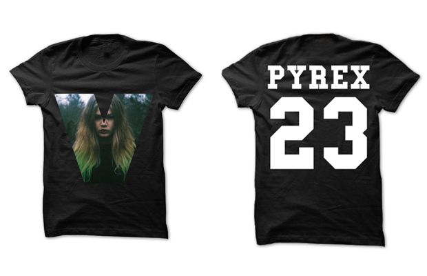 t shirt pyrex bianca