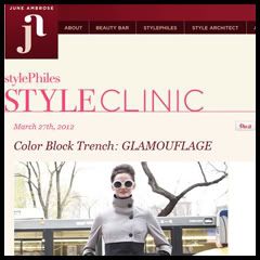 June Ambrose Juniverse Color Block Trench Coat Article