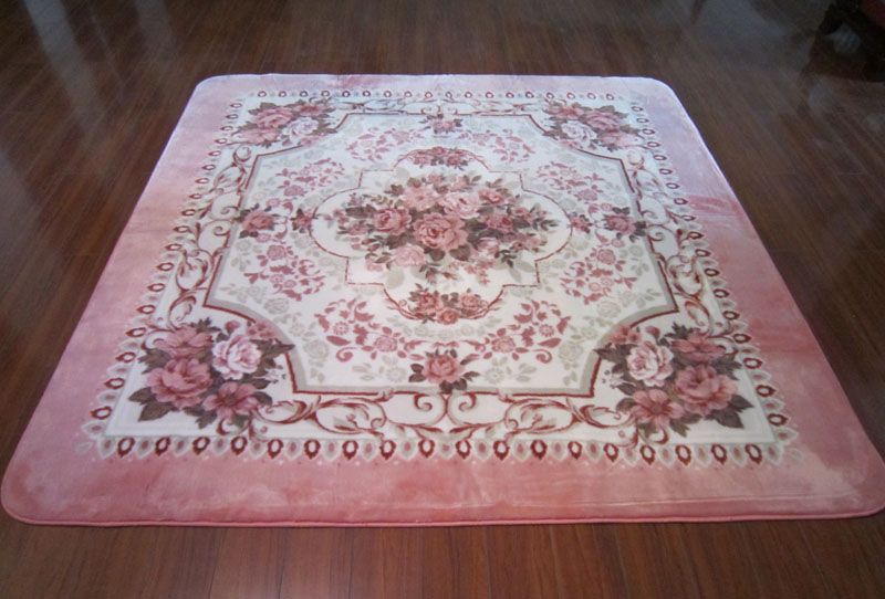 Pink European Rose Floral Floor Mat Rug Carpet Victorian style eBay