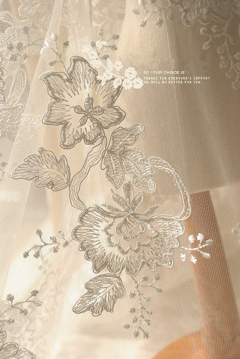 floral bridal fabric
