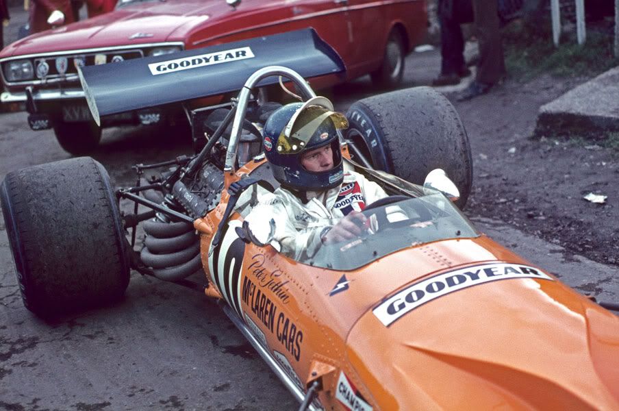 Peter Gethin in the McLaren M19A Peter Gethin in the McLaren M19A