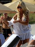 hot celebrity Victoria Silvstedt Wearing Bikini In Miami Beach