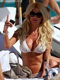 hot celebrity Victoria Silvstedt Wearing Bikini In Miami Beach