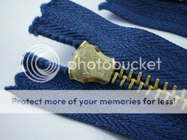   High Quality Dark Blue Cloth YKK Metal Teeth Zipper ,Zip Fastener