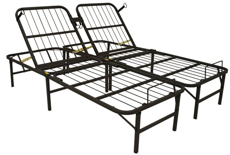 Adjustable Metal Bed Frame Split Posture Incline Platform King Queen ...