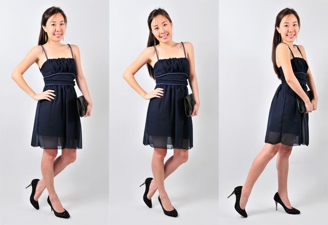Pleated String Chiffon Dress
