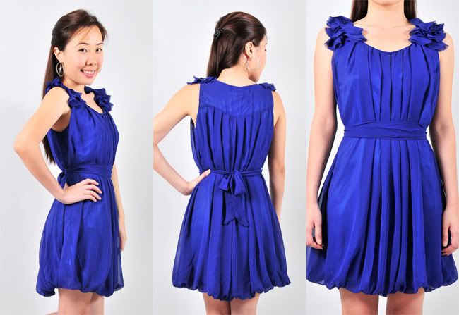 Floral Chiffon Bubble Dress