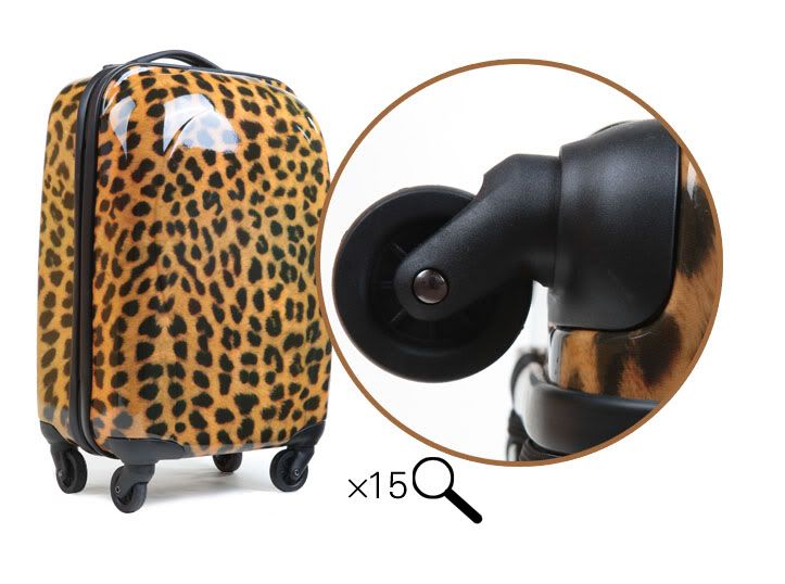 Fashion Girl Luggage Suitcase Trolley Bag Rolling Wheel Sexy Leopard Print 20"