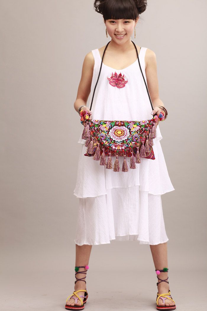 Bohemian Ethnic Shoulder Bag Travel bag with Embroidery Original Design ...