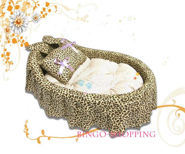 Gorgeous Princess Pet Dog Cat Bed House Sofa 100 Cotton 1CUTE Pillow Pink Small