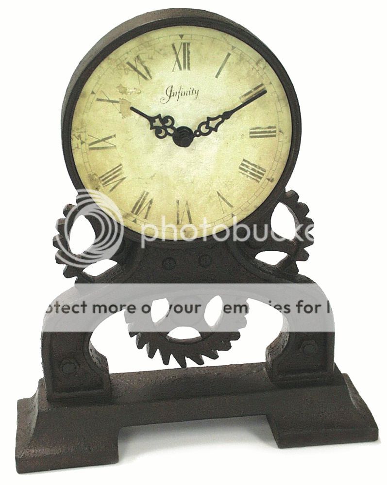  Table Clock Roman Numeral Face Desk Top Mantel Mantle Office