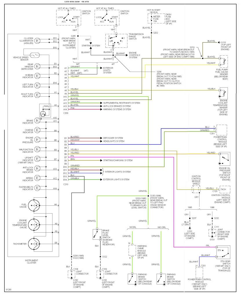 96 Ford aspire wiring diagram #9