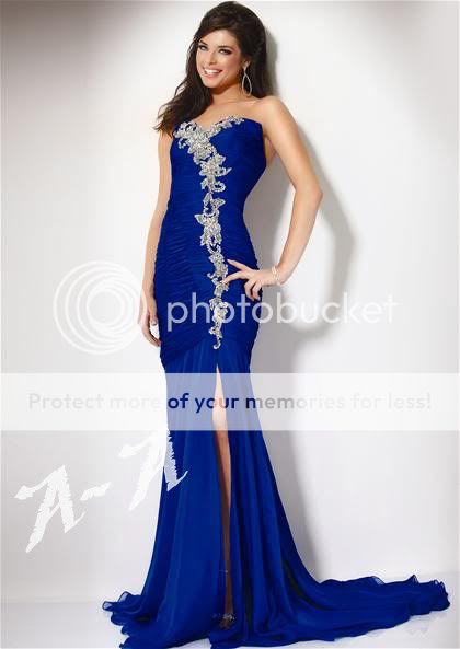 Blau Hochzeitskleid Brautkleid Abendkleider Ballkleid Kleid Gr32 34