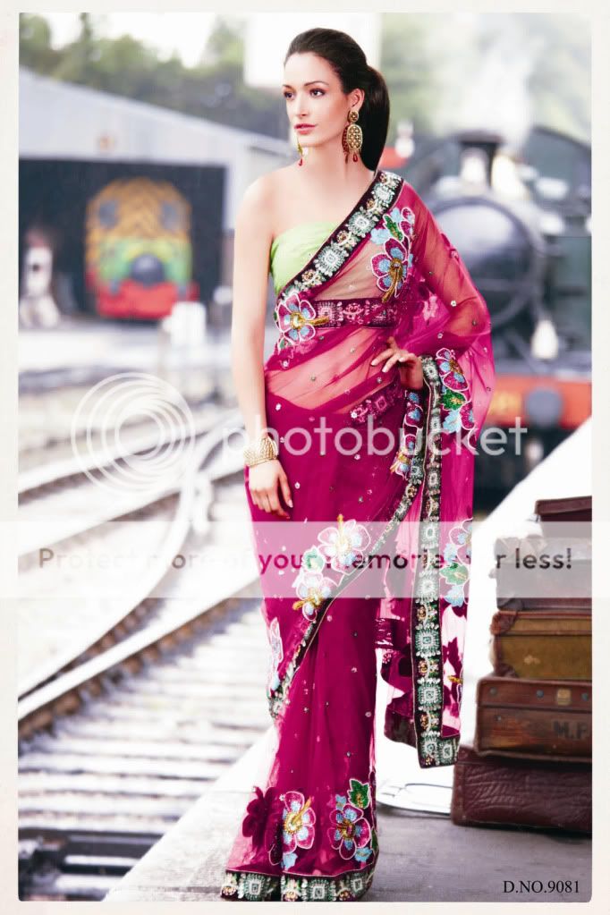 Bridal Indian Bollywood Embroidery Designer Sarees  