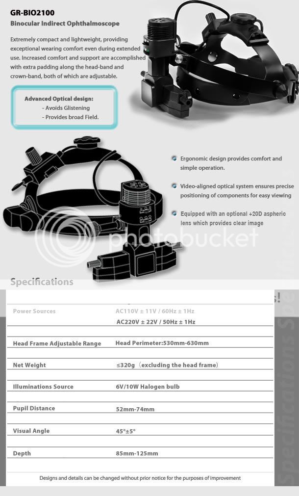 BINOCULAR INDIRECT OPHTHALMOSCOPE /ALUMINIUM BRIEFCASE BIO2100 W 